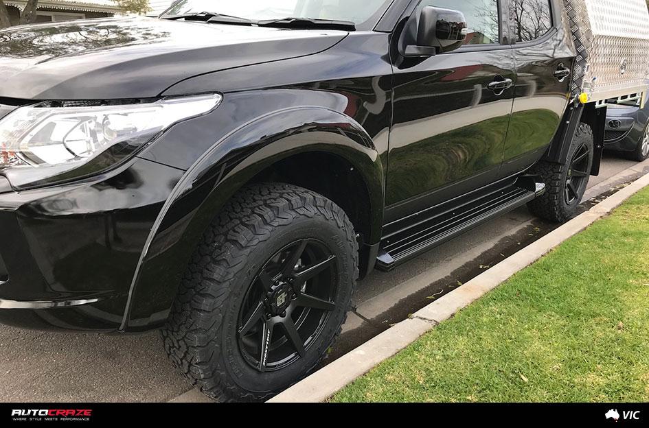 MITSUBISHI TRITON AVALANCHE MATTE BLACK FRONT MILLED